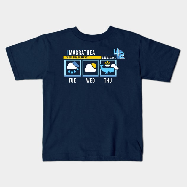 Magrathea Forecast Kids T-Shirt by chocopants